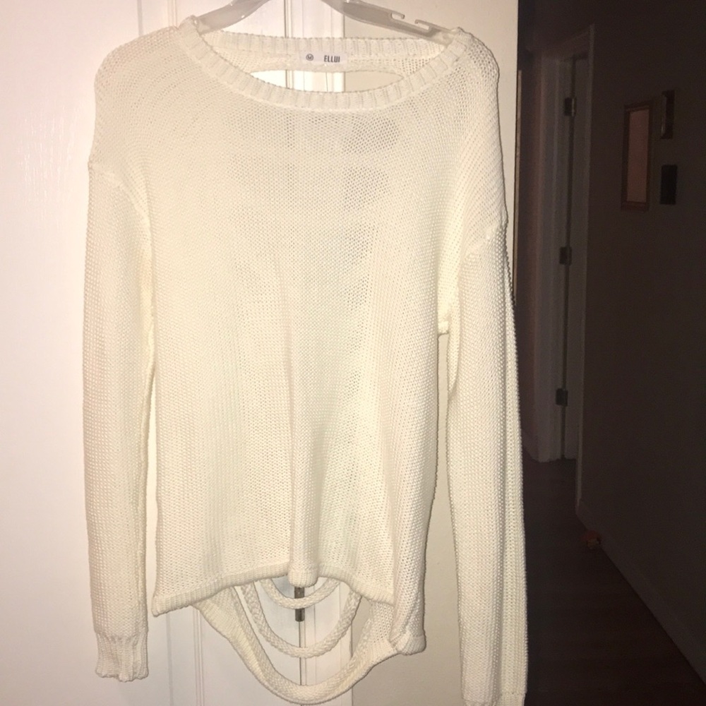 NWT Ellui cream ls sweater sz medium